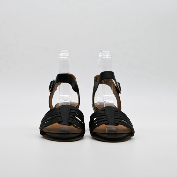 SUSINA Terra Wedge Sandal Black Quarter Strap - Picture 3 of 7
